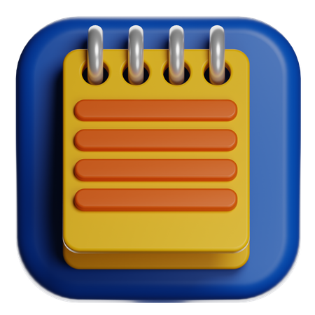 Notepad Document  3D Icon