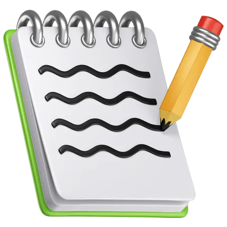Jot Down Ideas Quickly 3D Icon
