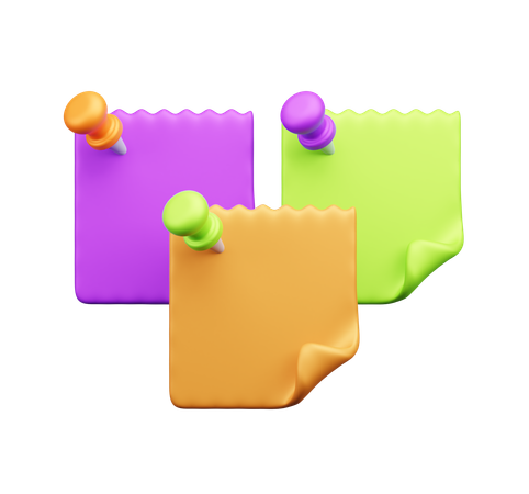 Notes  3D Icon