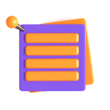 Notes  3D Icon