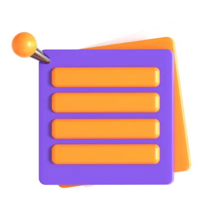 Notes  3D Icon