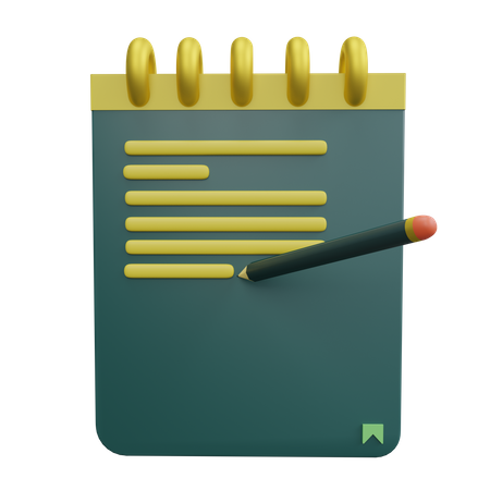 Notes  3D Icon