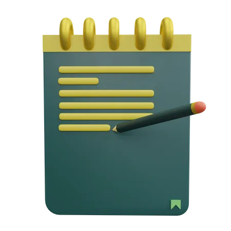 Notes  3D Icon