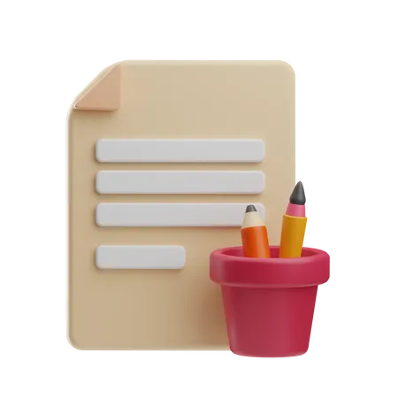 Notes  3D Icon