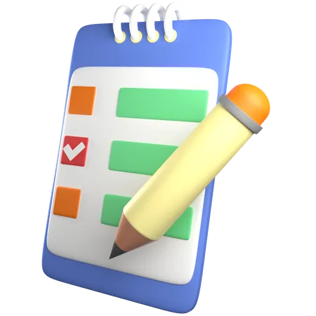 Notes  3D Icon