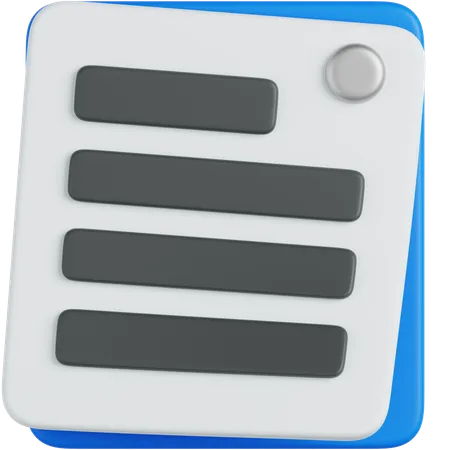 Notes  3D Icon