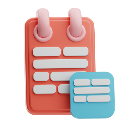 Notes  3D Icon