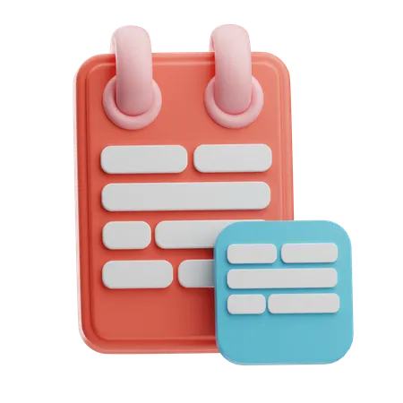 Notes  3D Icon