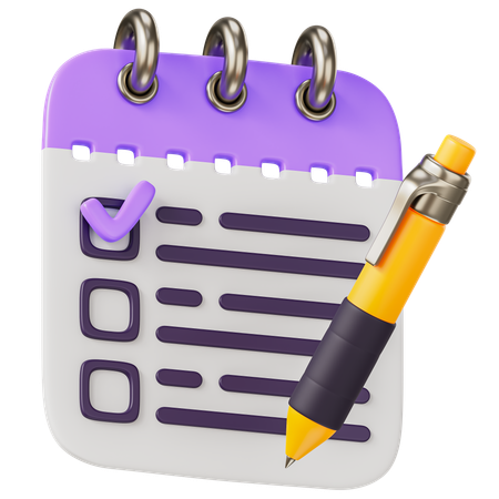 Notes  3D Icon