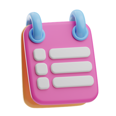 Notes  3D Icon