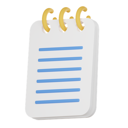 Notes  3D Icon