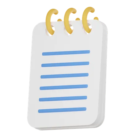 Notes  3D Icon