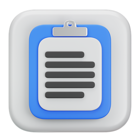 Notes  3D Icon