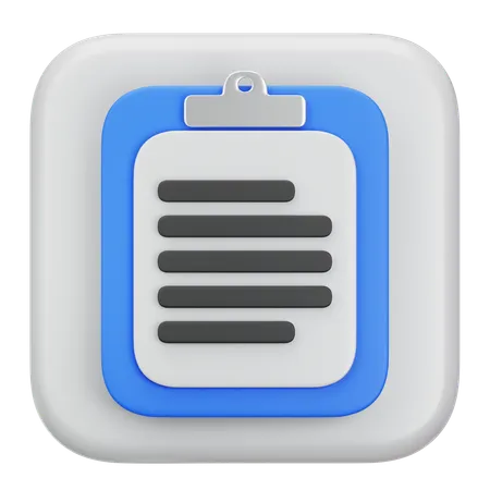 Notes  3D Icon