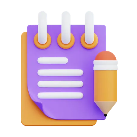 Notes  3D Icon