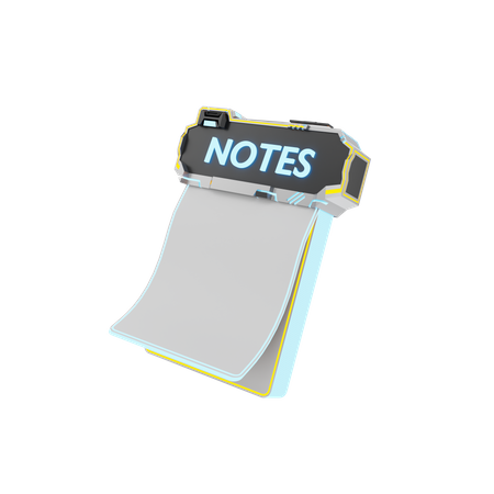 Notes  3D Icon