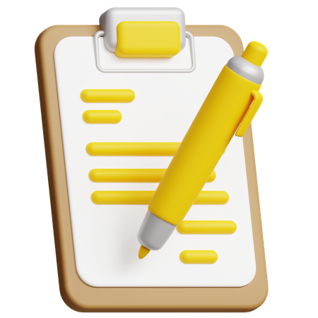 Notes  3D Icon