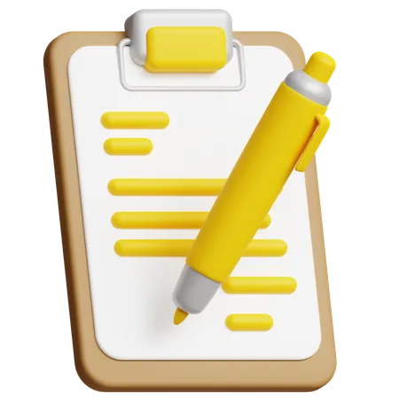 Notes  3D Icon