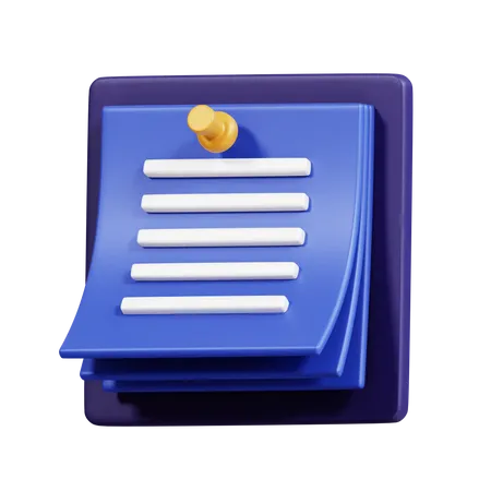 Notes  3D Icon