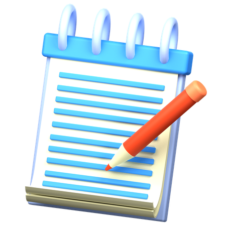 Notes  3D Icon