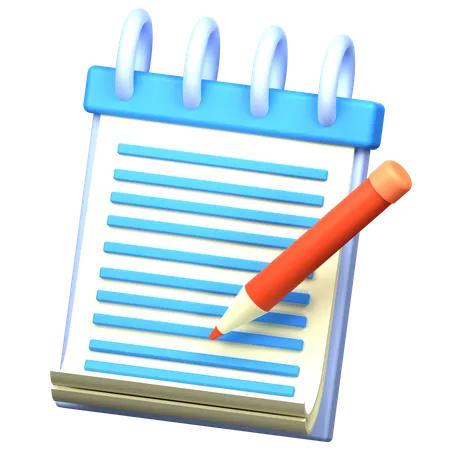 Notes  3D Icon