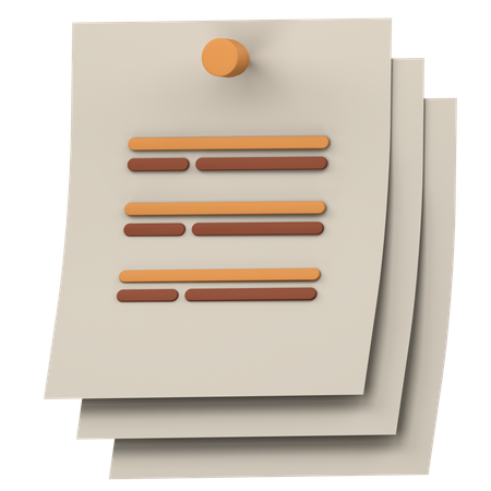 Notes  3D Icon