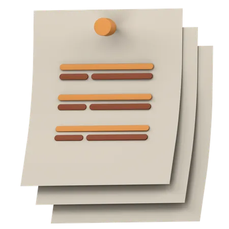 Notes  3D Icon