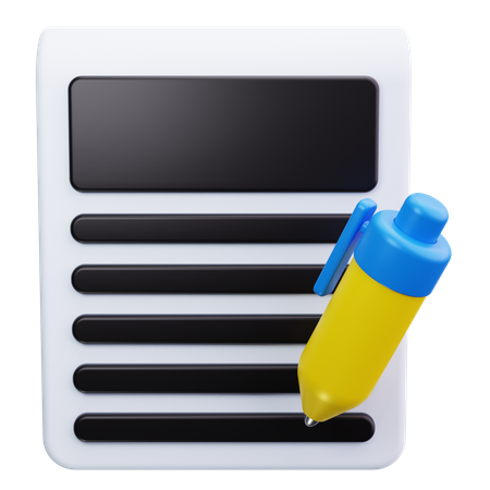 Notes  3D Icon