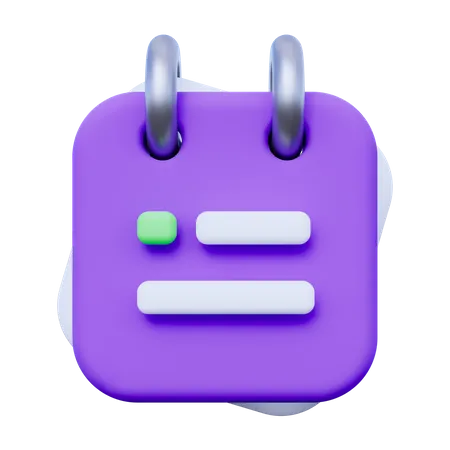 Notes  3D Icon