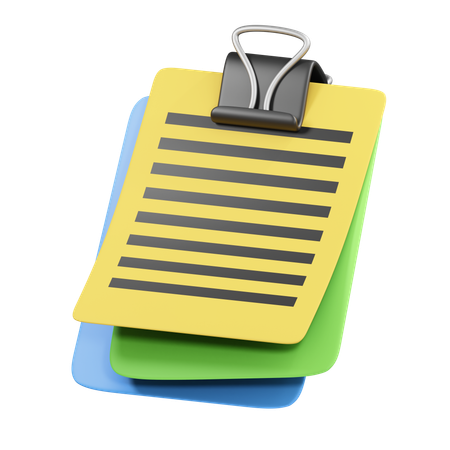 Notes  3D Icon