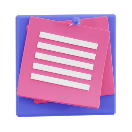 Notes  3D Icon