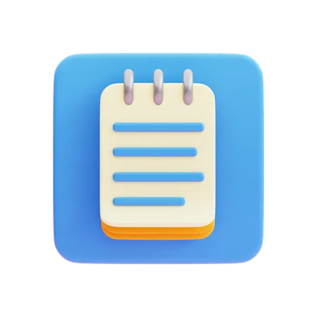 Notes  3D Icon