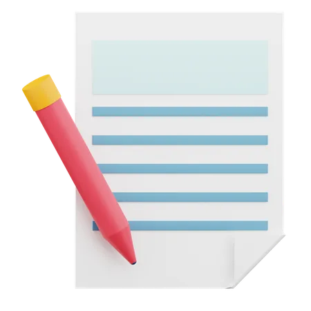 Notes  3D Icon