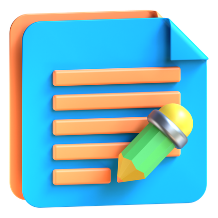 Notes  3D Icon