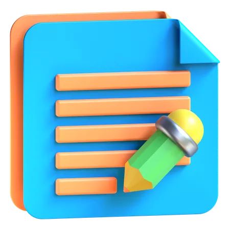 Notes  3D Icon