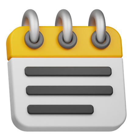 Notes  3D Icon