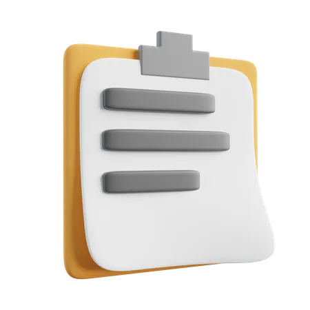 Notes  3D Icon