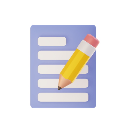 Notes  3D Icon