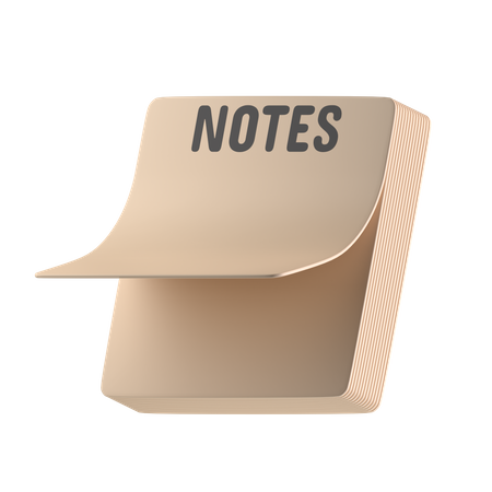 Notes  3D Icon