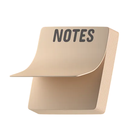 Notes  3D Icon