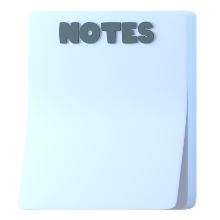 Notes  3D Icon