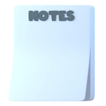 Notes  3D Icon