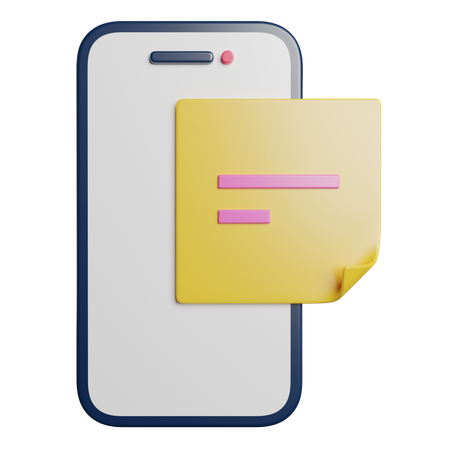 Notes  3D Icon