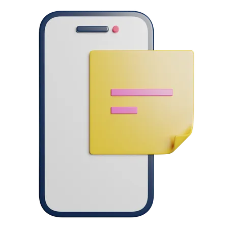 Notes  3D Icon