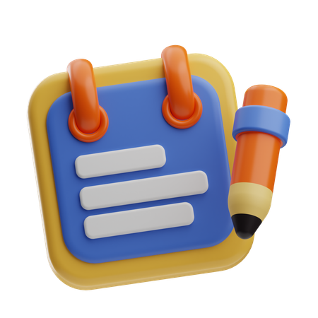 Notes  3D Icon