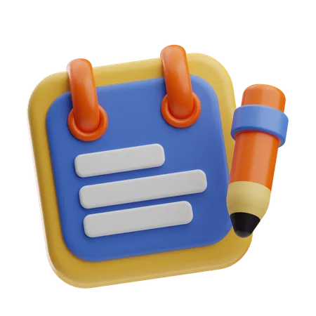 Notes  3D Icon