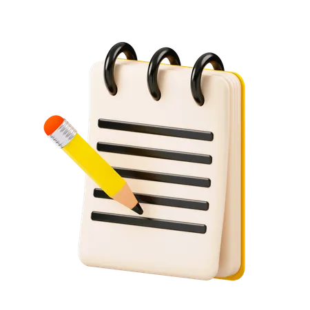 Notes  3D Icon