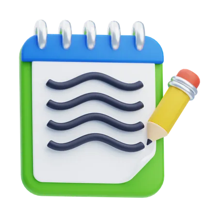 Notes  3D Icon