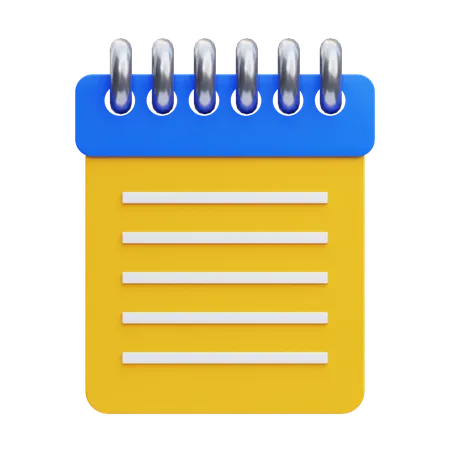 Notes  3D Icon