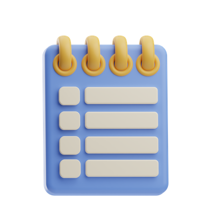 Notes  3D Icon